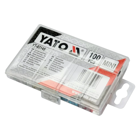 YATO YT-83145 Mini Sicherung kleine Set Autosicherung 11mm 100-teilig 7,5-30A