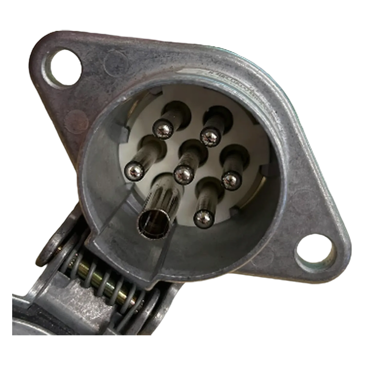 Stecker Anhängerkupplung Verbindung Anhängerstecker hinten Alu 7-polig 24V LKW