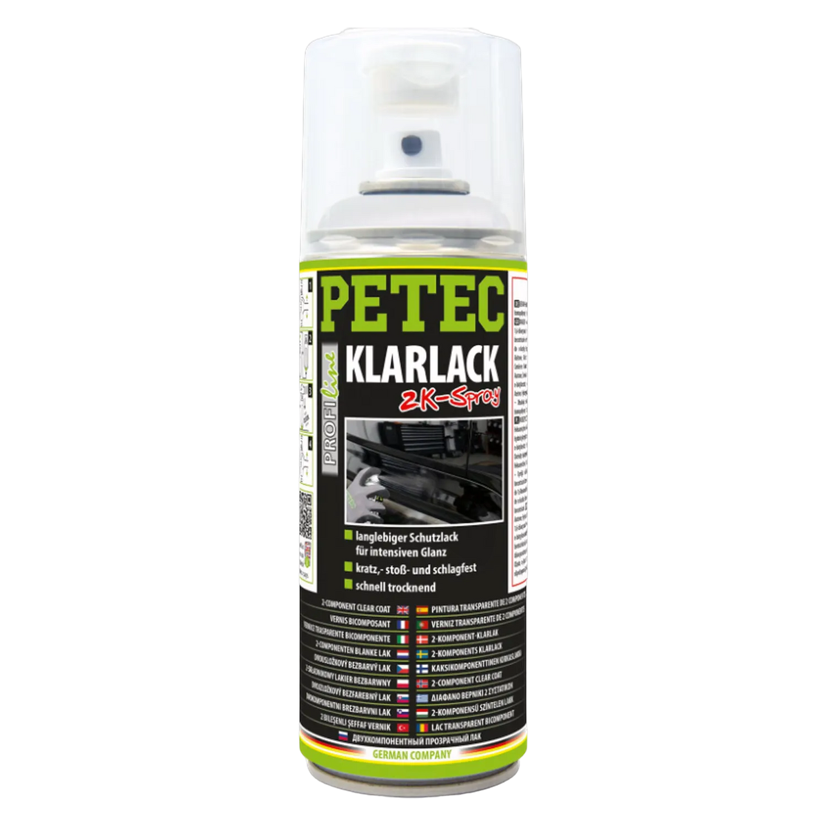 PETEC 72340 2K Klarlack Spraydose mit Härter glänzend Autolack Karroserie 400ml