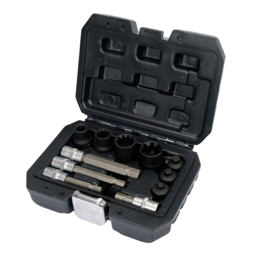 Bremssattel Bremswerkzeug Stecknuss 3/8" 10mm 1/2" 12,5mm 11tlg. CrV sechskant