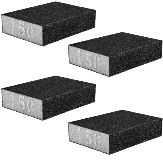 4x Universal Schleifschwamm Schleifklotz K150 auswaschbar mittel 98x25x68