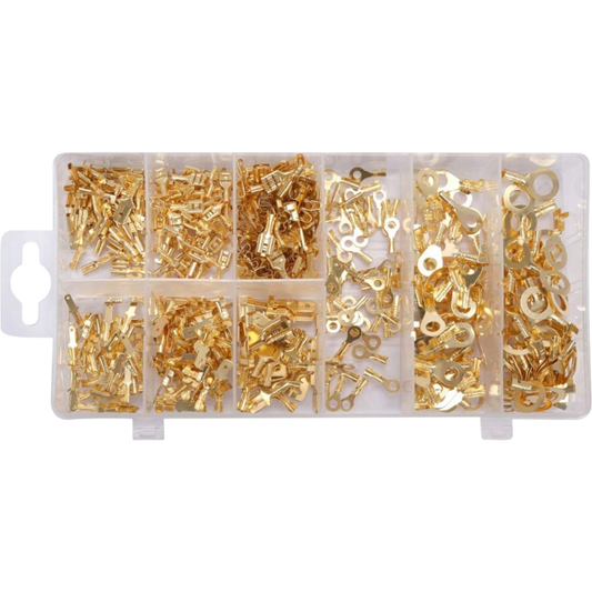 elektro Kabel Steckverbinder Messing Sortiment 450 Kfz Kabelschuhe Flachstecker