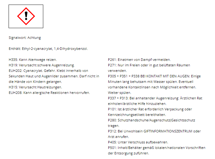 PETEC 93404 Power Kleber Sekundenkleber Klebstoff Pisnselflasche Plastik 4g