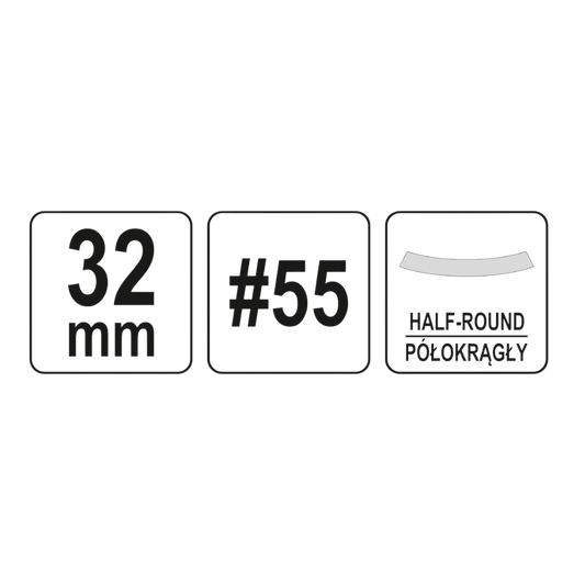 Holzmeißel halbrund Stechbeitel Meißel handkreisförmig 32mm #55 Holzgriff