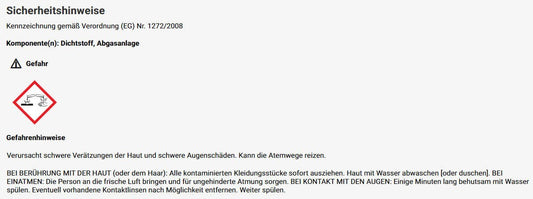 Auspuff Montagepaste 75g Reparatur Paste Dichtstoff Abgasanlage Dicht Zement