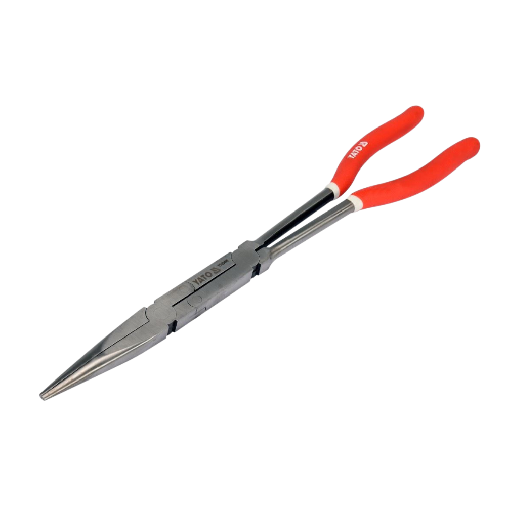 Telefonzange Spitzzange HRC 50 Flachrundzange mit Gelenk Gerade 340mm CrV