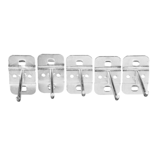 Haken für perforierte Platten 5tlg. Set Metall Lochplattenhaken Lochwandhaken