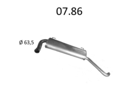 Endschalldämpfer Endtopf Auspuff für Citroen Jumper Fiat Ducato Peugot Boxer