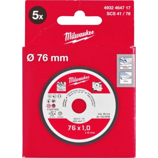 5x Trennscheibe Flexscheibe für Metall Edel Stahl Ø 76mm Akku Winkelschleifer