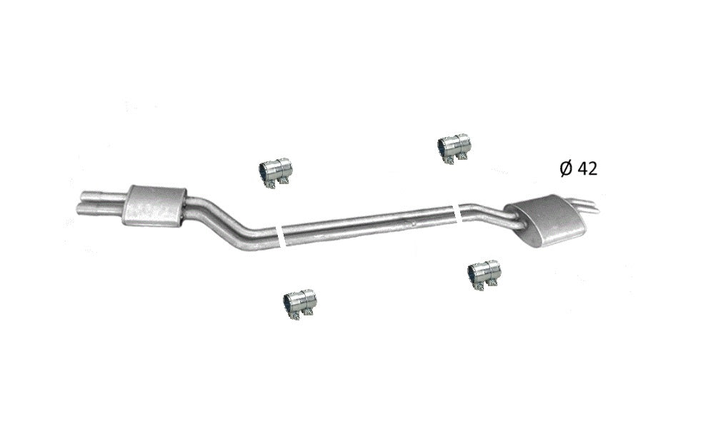 Mitteltopf Auspuff Mittelschalldämpfer Mercedes Stufenheck W123 280 E