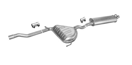 Exhaust system Final dampers+middle silencer end pot+mid -peak fiat tipo