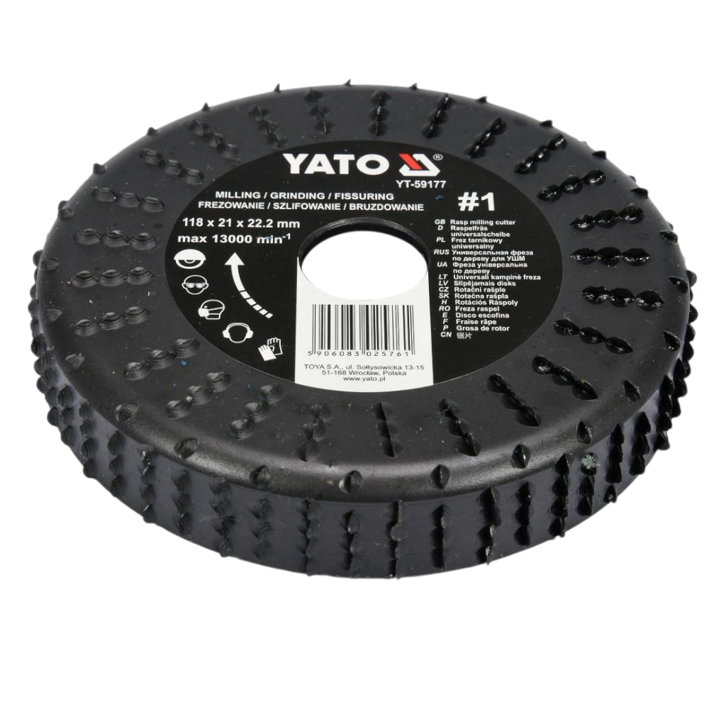 Schleifscheibe Holzraspel 118x22,2mm Raspelscheibe 13000min1 Universalraspel #1