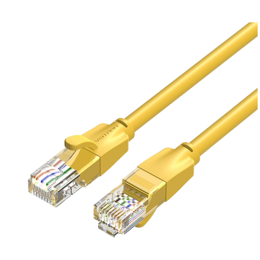 Netzwerkkabel LAN Kabel UTP Vention 1000Mbps 1m Ethernet Kabel CAT6 gelb