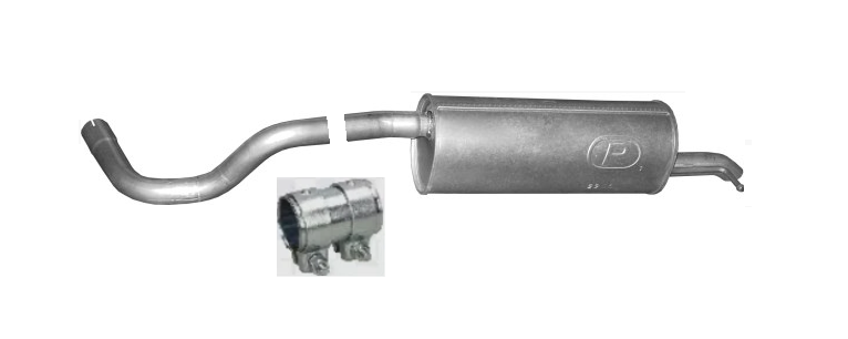 Endschalldämpfer Endtopf Auspuffanlage für Skoda Rapid Seat Toledo 1.2 1.4 TSI