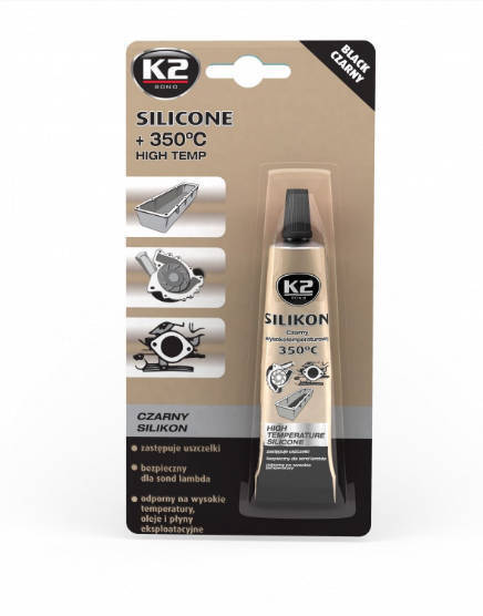 K2 B2150 21G silicone black elastic universal sealing mass sealing +350 ° C