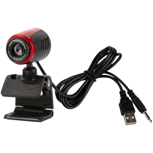 Webcam für PC Desktop Laptop Web USB Camera Plug and Play mit Mikrofon 3,5mm