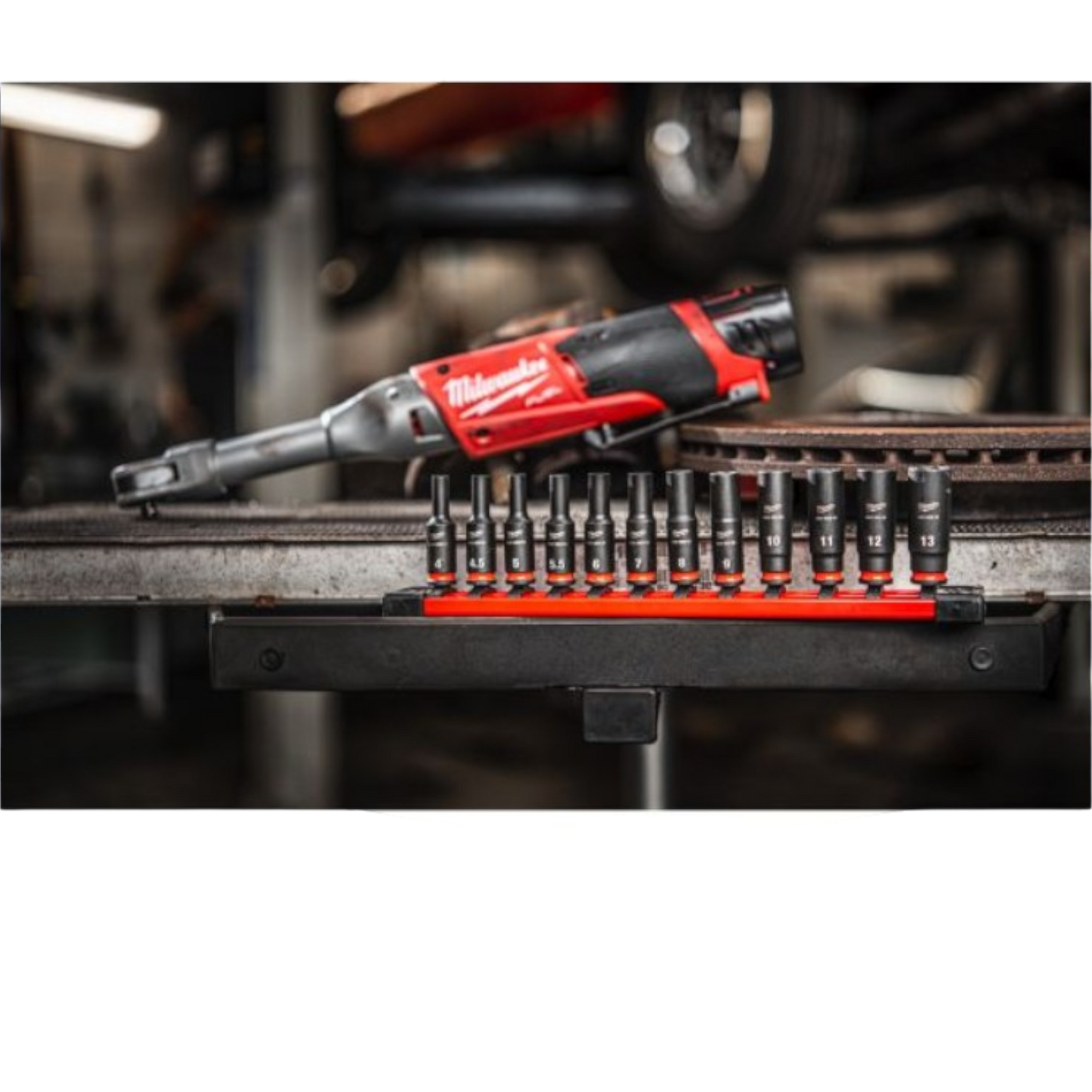 Milwaukee Schlagnuss Steckschlüsselsatz 12tlg Set Satz 1/4" lang klein Kraftnuss