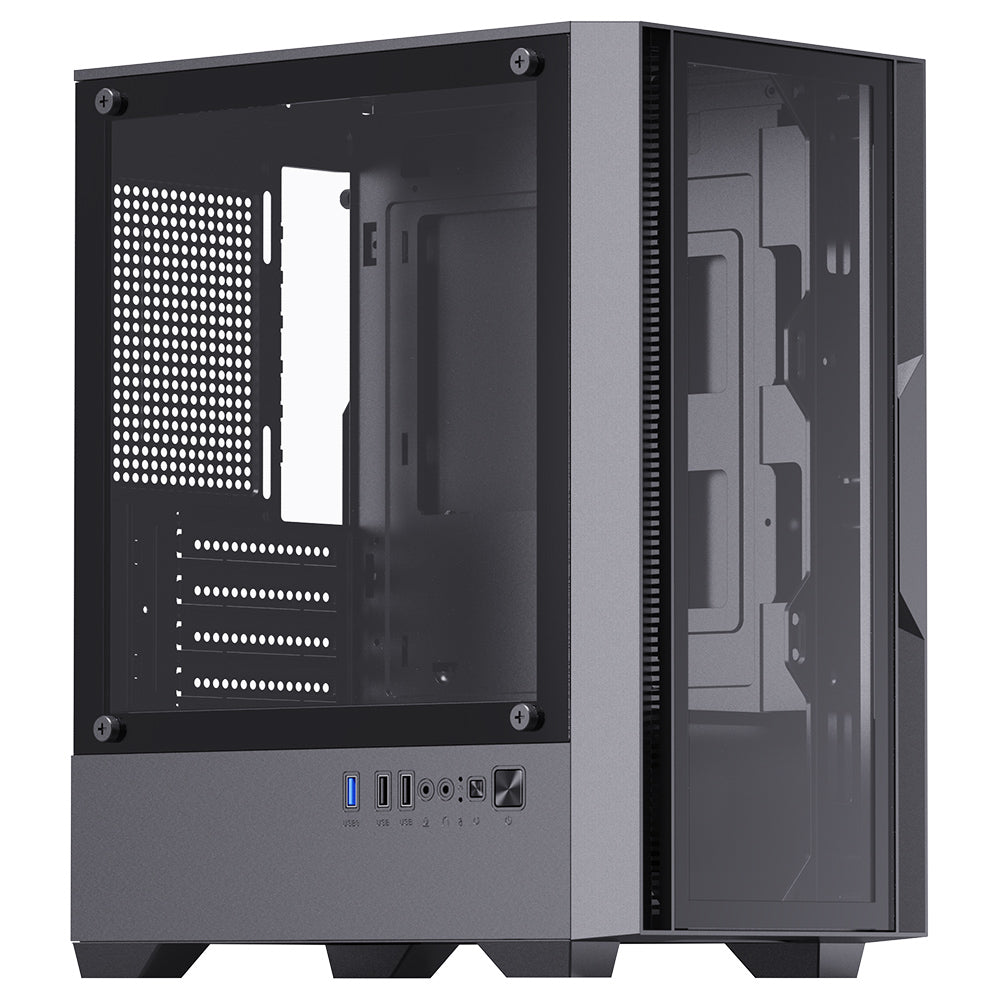 PC Gehäuse Computer Case Gaming M-ATX Mini-ITX weiss Midi Tower SNOWMAN