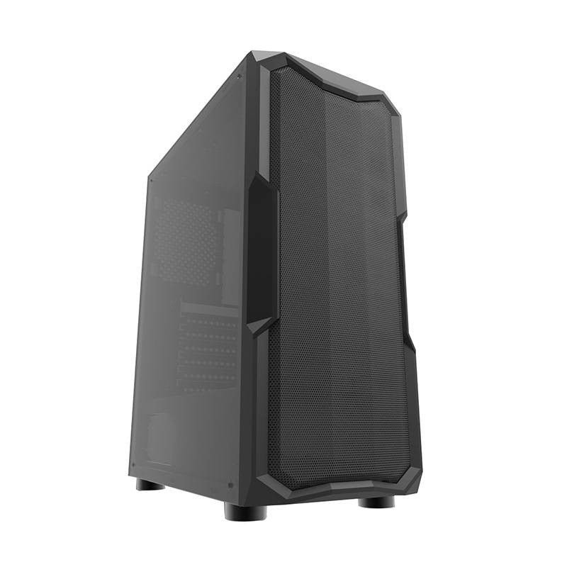 PC-Gehäuse Aquarius Mesh Middle Computer Tower Schwarz Acrylglas 8Lüfter möglich