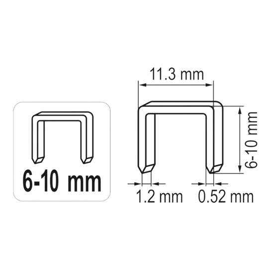 Schlagtacker Hammerhefter 6-10 mm Hammer Tacker Hefter Handtacker Nagler 30 cm