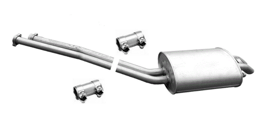 Endschalldämpfer Endtopf Auspuff für Mercedes SL SLC 280 350 450 500 R107 C107