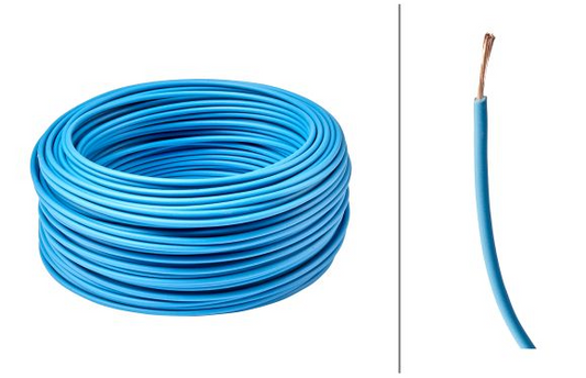 50m 1,5mm² Kabel Leitung Stromkabel Fahrzeugkabel Kupferkabel blau 12V 24V KFZ