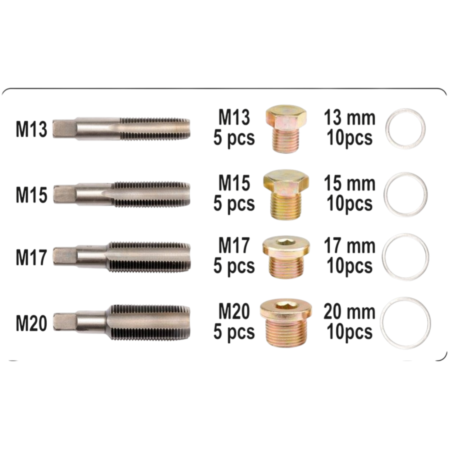 Reparatur Set Ölablassschraube M13 M15 M17 M20 Ölablassgewinde Gewindeschneider
