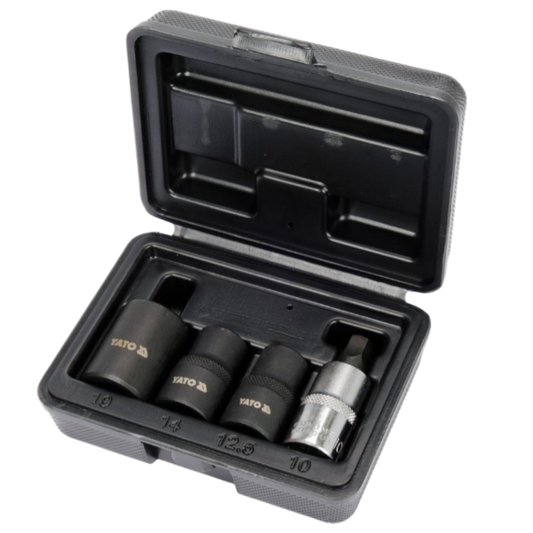 Bremsen Steckschlüsselsatz 4tlg. Bremssattel-Einsatz Satz 1/2" Stecknuss 5-Kant