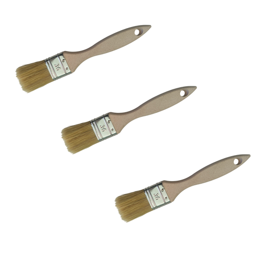 3x Flachpinsel 36mm Lackierpinsel Englischer Maler Pinsel Natur-/Kunsthaar