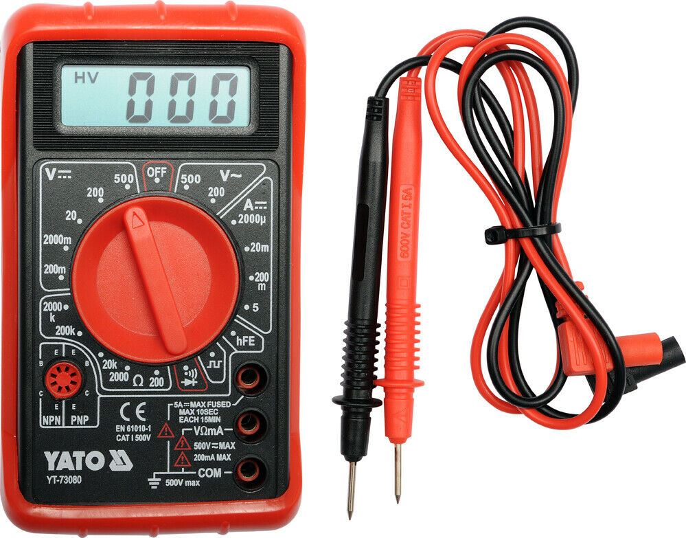 YATO YT-73080 Multimeter Power knife amperemeter measuring device Universal 5a 0-500V