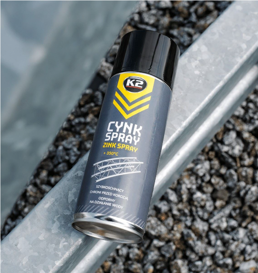 K2 Zink Alu Spray Korrosionsschutz 400ml Silber Matt Auspuff Rostschutz Grundier