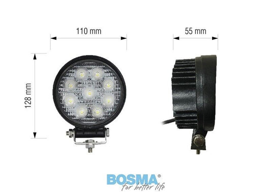 Bosma LED Arbeits Zusatz Lampe Leuchte Spot 12/24V LKW Jeep Stapler Traktor Boot