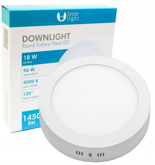 LED Panel Neutralweiß 4500 K 18W Rund Dekoleuchte Flächenleuchte Ultraslim