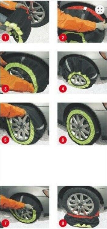 Snow socks chains 165/80R14 185/65R15 195/55R16 195/60R16 205/50R17 225/40R18