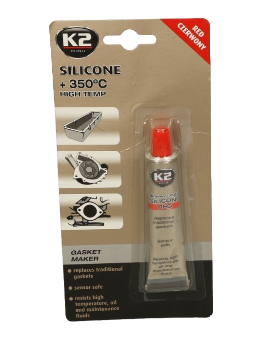 Silikon Dichtmasse Rot K2 B2450 21g elastische Universal Abdichtung +350°C