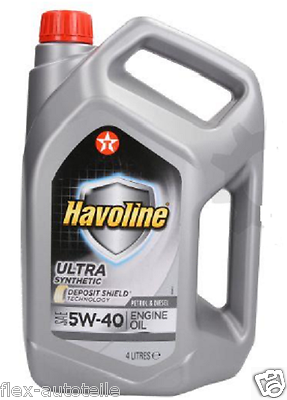 Havoline SAE 5W-40 4L Synthetisches Hochleistungs-Motoröl BMW VW Renault Opel