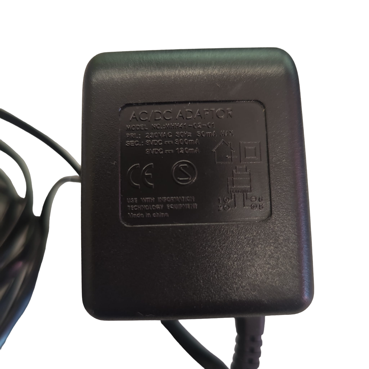 Festnetz Telefon Netzgerät Trafo Netzteil AC DC Adapter 8 / 9V Model MHH41-02-01