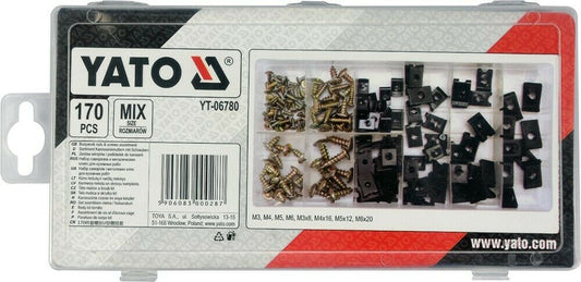 Yato yt-06780 body muttern tin tart sheet metal screws set 170 parts