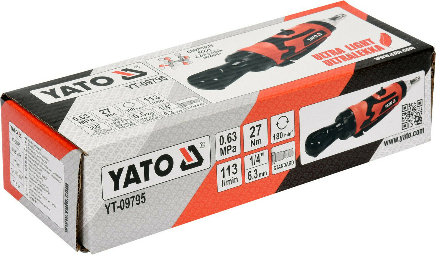 Yato yt-09795 compressed air ratchet screwdriver ratchet screwdriver car tool 1/4 "