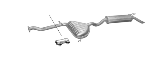 Endschalldämpfer + Mitteltopf Endtopf Auspuff komplett ab Kat Lancia Delta 03-06