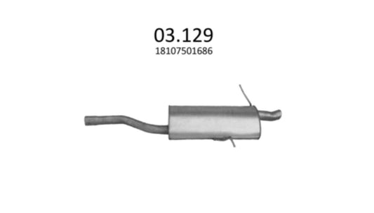 Final absorber end pot exhaust for BMW 3 Series E46 Touring 318 87KW M43 98-05