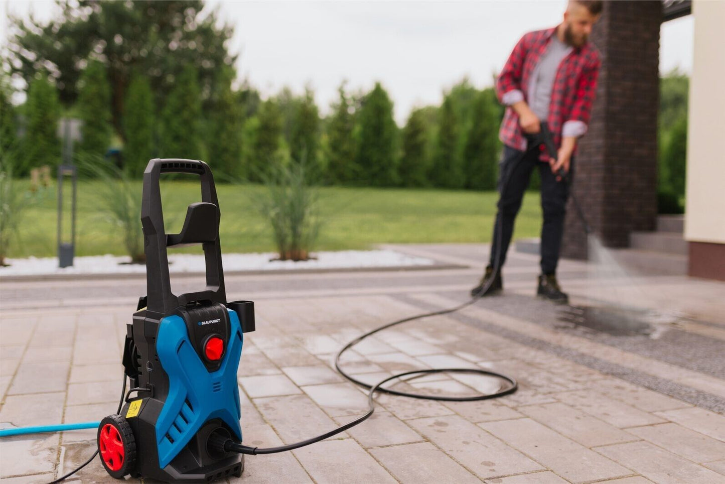 Blaupunkt Hochdruckreiniger Set 1600W 135Bar 5m Schlauch Quick Connect + Zubehör