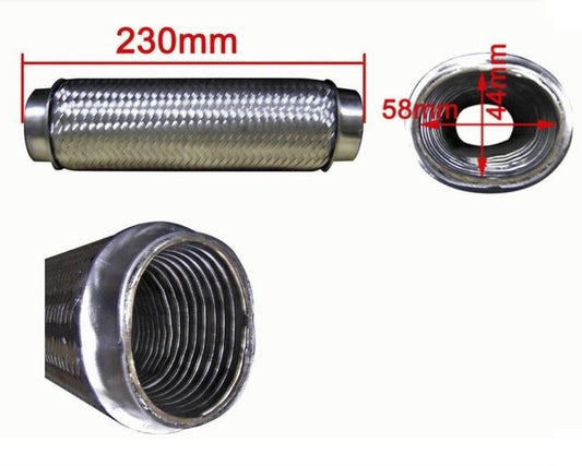 Flex pipe Hosen tube Flexible Kat Repair for Alfa Fiat Punto VW Oval 44/58