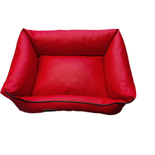 Hundebett Hundekorb Hundekissen Hundesofa Liegeplatz Kunstleder Korb Bett M Rot