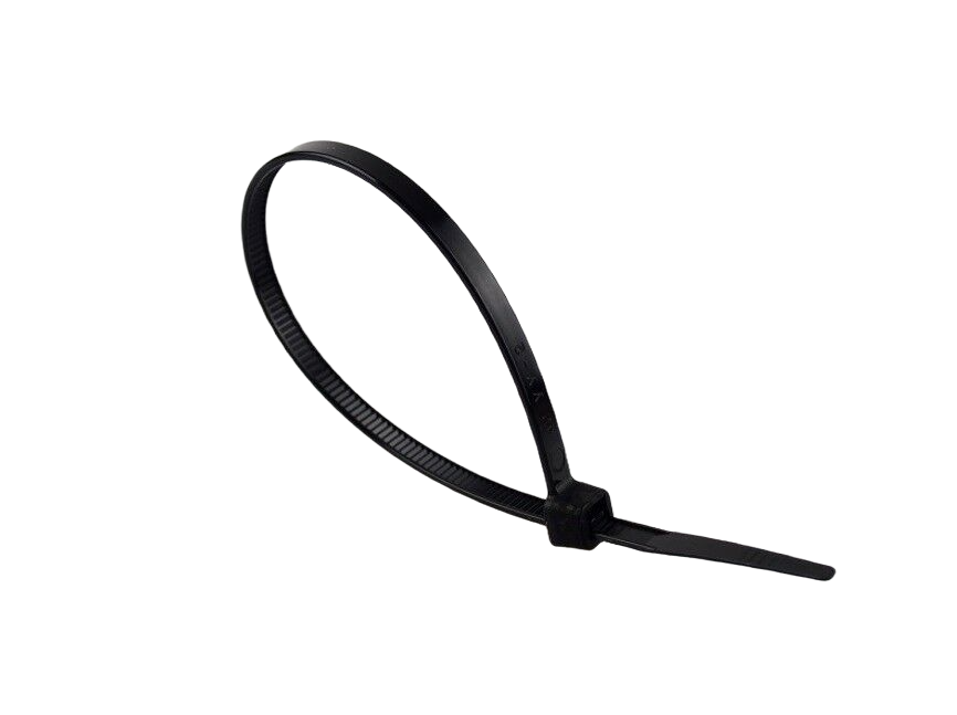 100 Stück Kabelbinder Schwarz 8 x 450 mm Kunststoff Strapsband Zurrband max 54kg - Flex-Autoteile