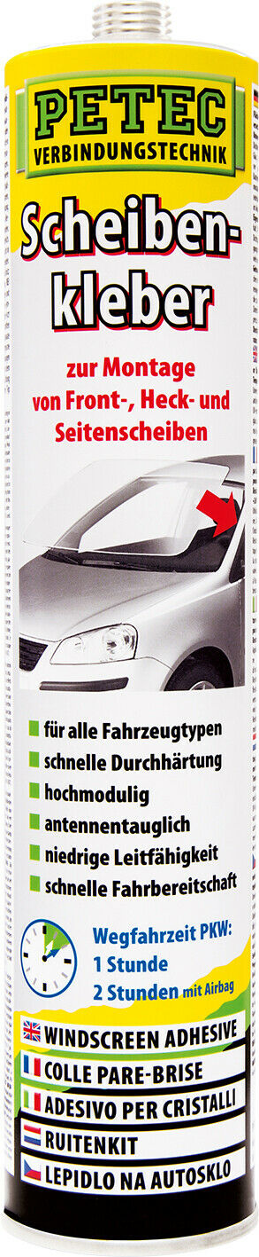 PETEC 83310 Scheibenklebstoff 310ml Kartusche Kleber Frontscheibe Auto Kfz PKW