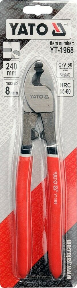 Yato YT-1968 Kabelschere Kabelschneider 240mm für Kupfer und Aluminium bis 8mm - Flex-Autoteile