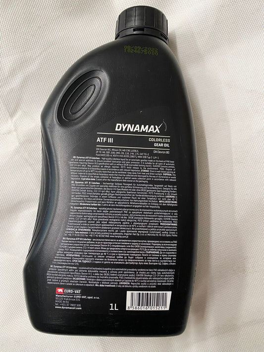 Dynamax ATF III 1L Getriebeöl Öl Korrosionsschutz für Fiat Opel BMW Ford VW GM