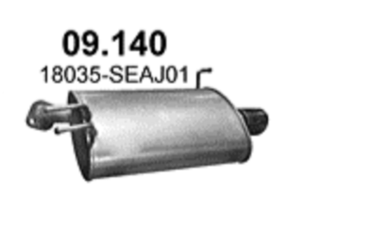 Final silencer Endpuff Exhaust for Honda Accord VII 2.4i 16V 02/2003 left