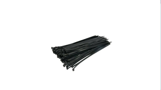 Pack of 100 cable ties black 7.6 x 450mm plastic suspender strap lashing strap max50kg